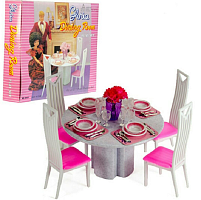 Меблі для ляльок набір Gloria Стіл і 4 стільці  94011