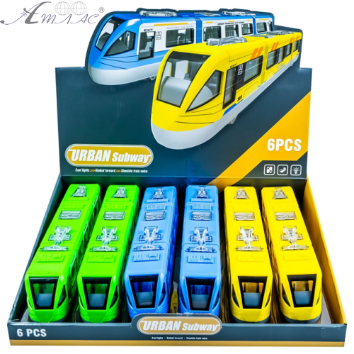 Модель Міський поїзд пластмасовий 31 см Жовтий 0085А фото 2