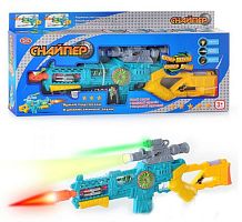 Іграшка Зброя Автомат, з ліхтариком та лазером на батарейках 62 см 7444 