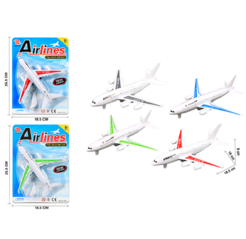 Игрушка Самолет пластиковый 18 см инерционный  168-269 фото 2