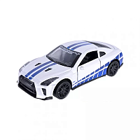 Машинка Автопром Nissan GT-R 10см Біла метал  02678