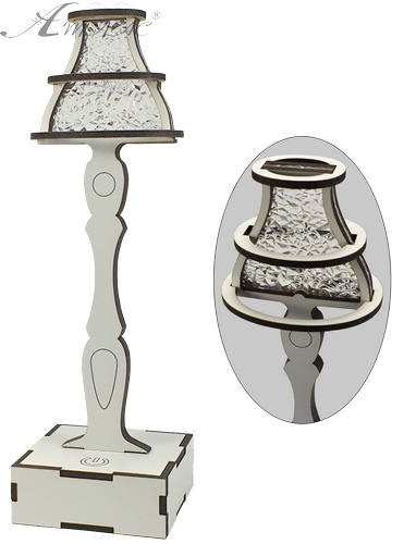 Торшер с сенсорным выключателем, МДФ 7 х 7 х 23 см AS-5533, Е-051