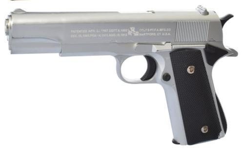 Игрушка Пистолет металл  стреляет шариками 21см  1911А