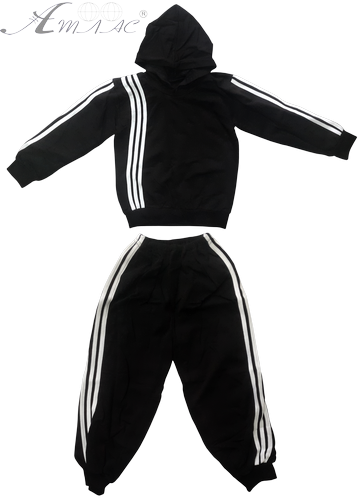 Костюм спортивный для мальчика черный с капюшоном, футер р.68 (34) 12649