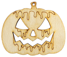 Фигурка фанерная - Тыква с потеками 6 x 5 см  AS-4622