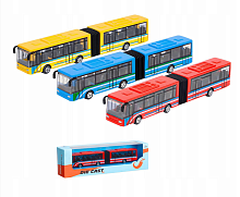 Игрушка Автобус Die-Cast Гармошка микс цветов 18 см пластик  1210-1D45