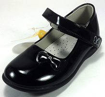 Туфлі Clibee D-505 р. 28, 29 чорні, с чорним бантом