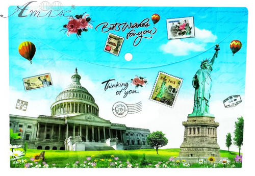 Папка на кнопці А4 Країни  24830-12