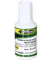 Коректор рідкий з пензликом 4Office 18 мл 4-342