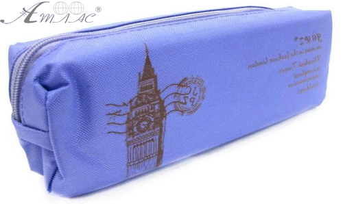 Пенал школьный СВВ косметичка на молнии с принтом, микс J-2001 Пенал школьный СВВ косметичка на молнии с принтом, микс J-2001