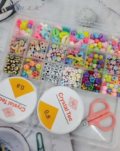 Игрушка Бисер набор с ножницами и леской 0,8 в коробке 0276 Игрушка Бисер набор с ножницами и леской 0,8 в коробке 0276