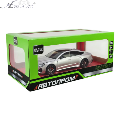 Машинка Автопром Audi RS7 Sportback срібляста метал світло звук 20см  AP7754 фото 2