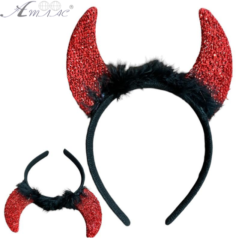 Іграшки Обруч Ріжки чортика з пухом  09576