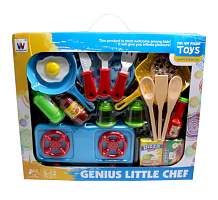 Игрушка Набор посуды с плитой в коробке  W019-6
