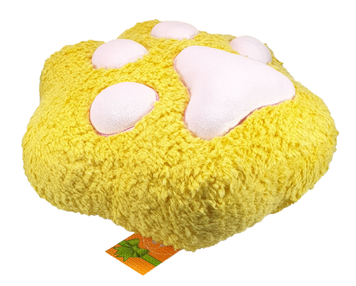 Игрушка мягкая подушка оттиск лапки Желтая 30 х 25 х 15 см  17539 фото 2