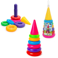 Іграшка Піраміда пластикова 11 х 25 см Bamsic №1  09182