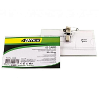 Бейдж горизонтальний на защіпі 55х90 мм з шпилькою 4Office 4-343