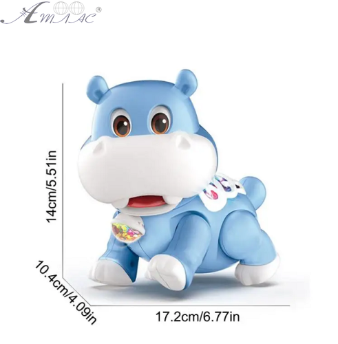 Игрушка Бегемотик ходит музыкальный со световыми эфектами 9055С фото 2 Игрушка Бегемотик ходит музыкальный со световыми эфектами 9055С фото 2