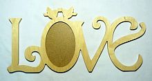 Дерев'яна Фоторамка "Love" для 1-го фото з пташкою 0530