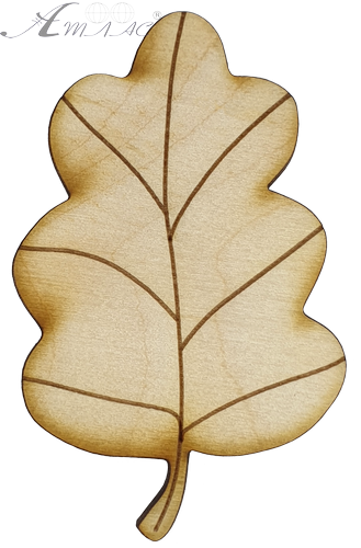 Фігурка фанерна - Лист дубовий 7.8 см AS-4671, В-0113