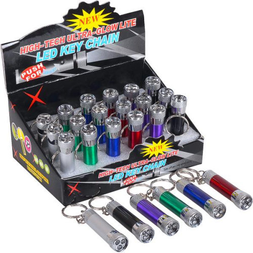 Брелок фонарик металл 7см  14613