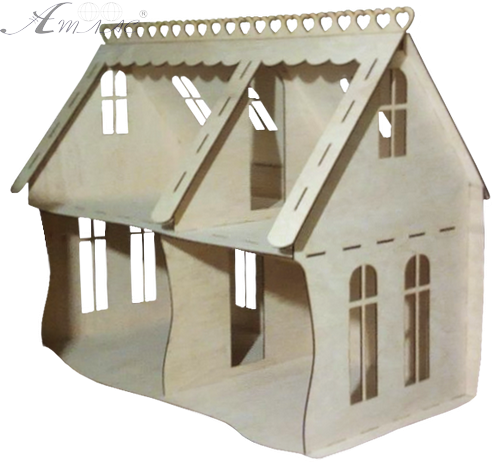 Будиночок № 5 ( 2 поверхи, 4 кімнати ) - нефарбовані фанера - 101 х 55 х 78 см AS-4271, BF-005 фото 2 Будиночок № 5 ( 2 поверхи, 4 кімнати ) - нефарбовані фанера - 101 х 55 х 78 см AS-4271, BF-005 фото 2