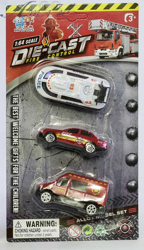 Іграшка Машинка Пожежна охорона 3 шт 239 у блістері Іграшка Машинка Пожежна охорона 3 шт 239 у блістері