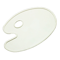 Палитра овальная №6 Белая без лунок 295 х 215 мм AS-0278