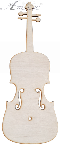 Основа для годинника з фанери 4 мм № 13 Скрипка 19 x 48 см AS-4562, В-0235 Основа для годинника з фанери 4 мм № 13 Скрипка 19 x 48 см AS-4562, В-0235