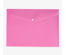 Папка на кнопке А4 Розовая  09534