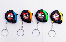 Брелок Рулетка прогумована 1 метр кольорова  08021