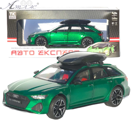 Машинка Автоексперт Audi RS6 зелена 20см двері світло звук  1870-07