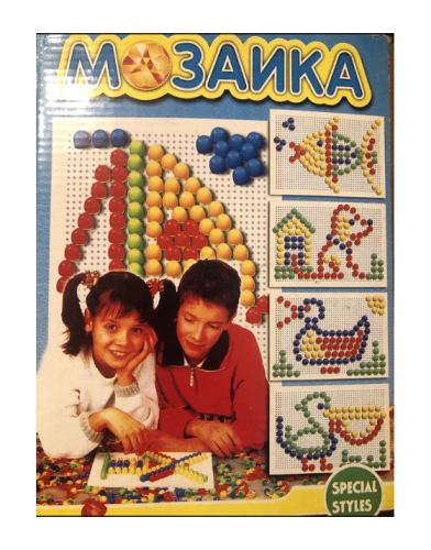 Игрушка Мозаика JT 160 деталей, диаметр 15 мм в коробке  168-1