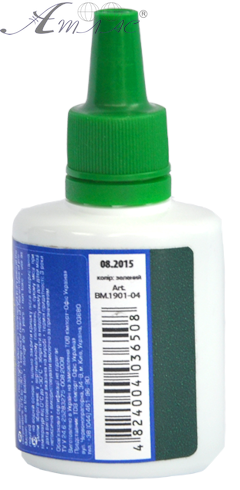 Краска штемпельная Buromax зеленая 1901-04 Краска штемпельная Buromax зеленая 1901-04