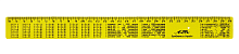 Лінійка 30 см Таблиця множення Жовта  AS-0618