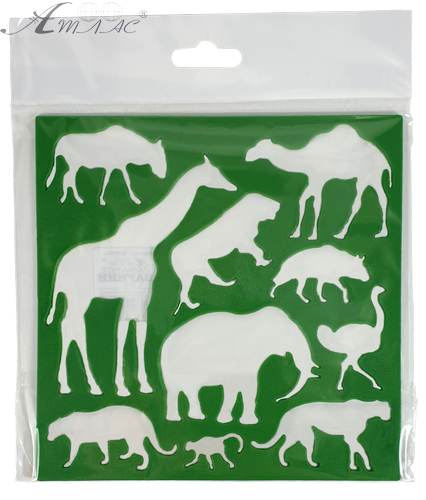 Трафарет "Тварини Дикі" 1 шт 13 см AS-0256 фото 2 Трафарет "Тварини Дикі" 1 шт 13 см AS-0256 фото 2