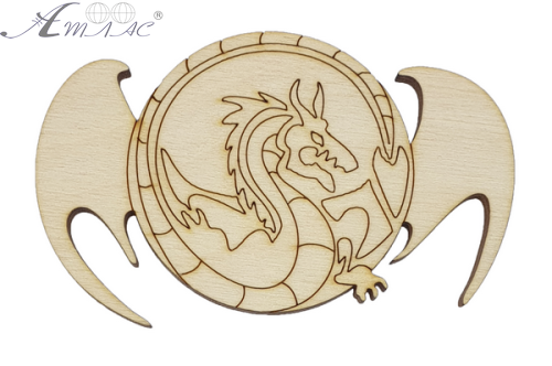 Фигурка Дракон № 1 в круге с крыльями 10 * 6 см  AS-4865