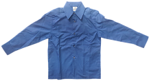 Рубашка х/б с длинными рукавами, синяя р.24 14273