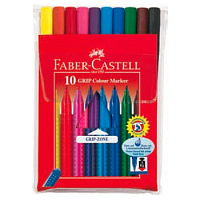 Фломастеры Faber-Castell 10 цветов GRIP трехгранные 155310