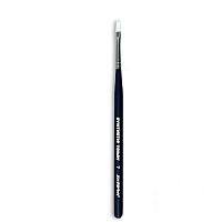Пензлик синтетичний плоский Synt.Toray № 7 чорний, товста ручка 18 см 1212