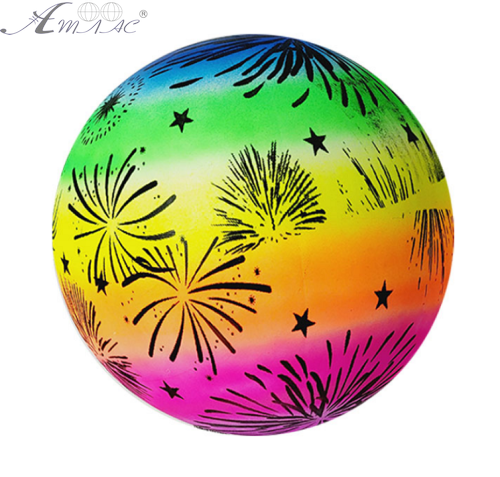 Игрушка Мяч надувной, детский с рисунком неон 22 см  06935