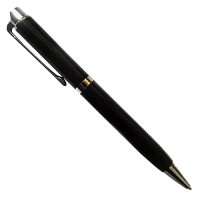 Ручка кулькова ZhenHao № 555 чорна з хромом 01438