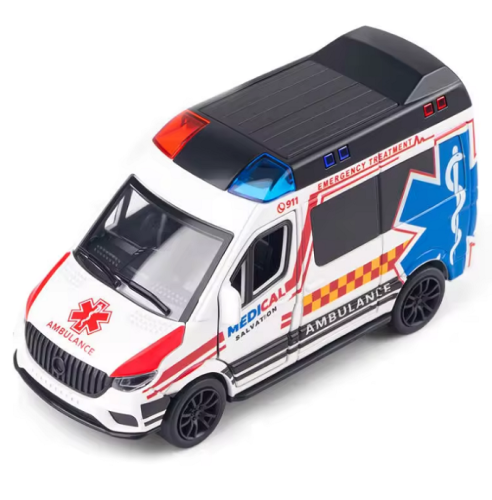 Игрушка Машинка Скорая Помощь метал инерционная 11,5 см  К147А29