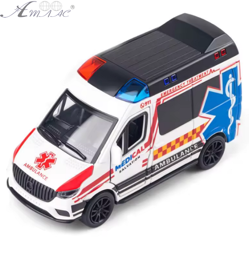 Іграшка Машинка Швидка Допомога метал інерційна 11,5 см  К147А29