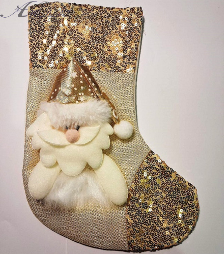 Мешочек для подарков Сапожок декоративный Дед Мороз 02364 Мешочек для подарков Сапожок декоративный Дед Мороз 02364