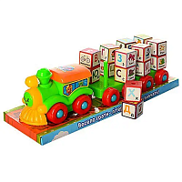 Игрушка Паровозик Буквовоз с кубиками в блистере  PL-401