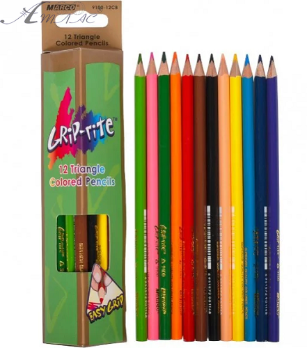 Карандаши цветные Marco Grip-Rite 12 цветов 9100-12CB Карандаши цветные Marco Grip-Rite 12 цветов 9100-12CB