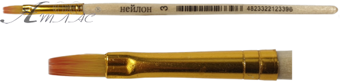 Пензлик нейлон Плоский № 3  JO *2339