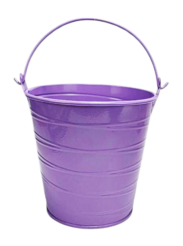 Ведерко Декоративное металл  9,5 х 9,5см Диз № 4 косые полосы Фиолетовое  09191