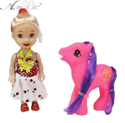 Игрушка Кукла с пони 10 см в кульке 07292 фото 2 Игрушка Кукла с пони 10 см в кульке 07292 фото 2